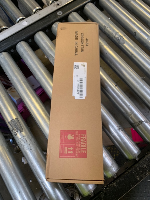 Photo 1 of 1 Inch Curtain Rod For Windows 48 to 84 Inches, Heavy-Duty Adjustable Decorative Curtain Rod With Rattan Leaf Hollow Finials For Bedroom And Living Room Bronze