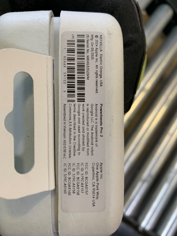 Photo 1 of Beats Powerbeats Pro 2 - Wireless Noise Cancelling Workout Earbuds with Secure- Fit Earhooks, Up to 45-Hour Battery with Charging Case, Sweat & Water Resistant, Heart Rate Monitoring - Electric Orange