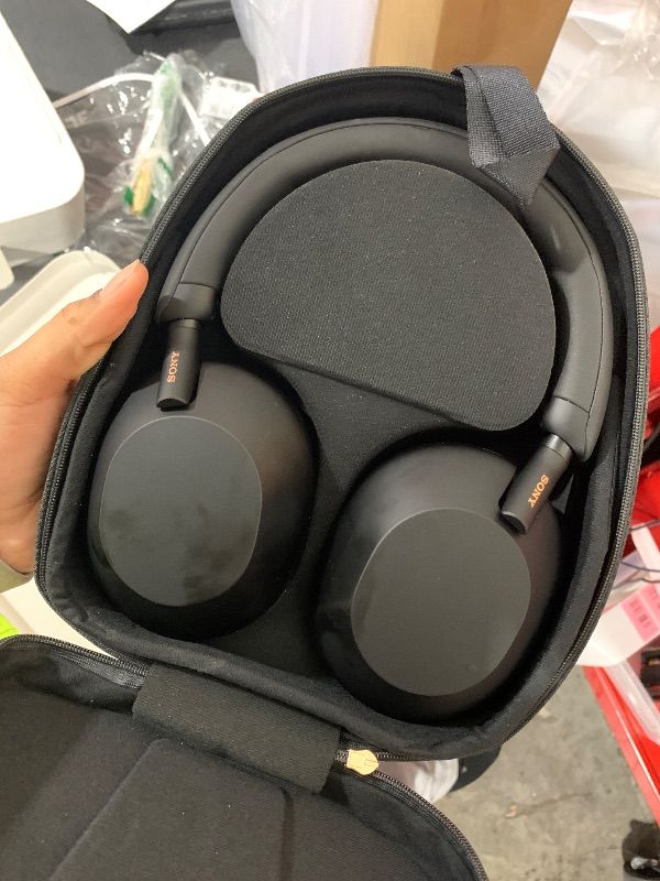 Photo 1 of LEFT EARBUD NOT WORKING -----------------------------------------------Sony WH-1000XM5 Premium Noise Canceling Headphones, Auto NC Optimizer, 30-Hour Battery, Alexa Voice Control, Black