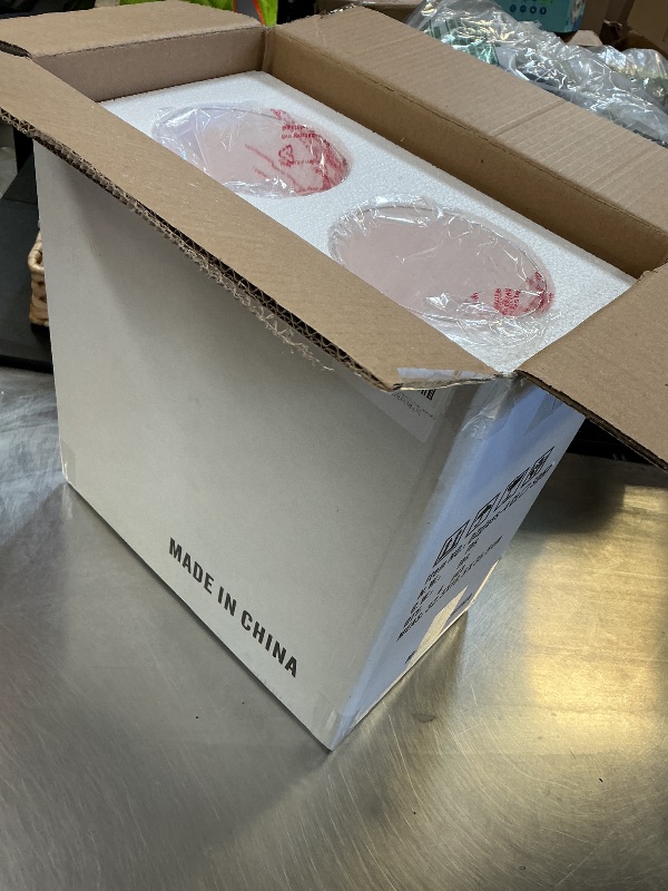 Photo 1 of 4 Pack Clear Seeded Glass Replacement Shades Covers for Ceiling Fan Light Fixtures Pendant Lighting Chandelier Vanity Light Kitchen Island Light, 2-1/8" Fitter, 5.47" High, 4.76" Diameter