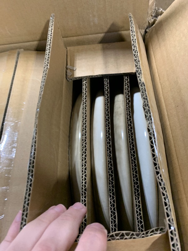 Photo 1 of *** missing some dishes*** GBHOME 32 Pieces Double Bowls Ceramic Dinnerware Sets for 8, Stoneware Plates and Bowls Set with Reactive Glaze, Scratch Resistant Stoneware Dishes Set, Dishwasher & Microwave Safe