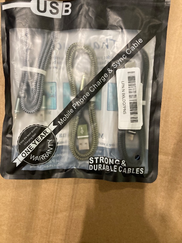 Photo 1 of [Apple MFi Certified] iPhone Charger Fast Charging 3-Pack 3FT Lightning Cable Nylon Braided iPhone Charger Cord Compatible with iPhone 14 13 12 11 Pro Max XR XS X 8 7 6 Plus SE iPad and More 3FT