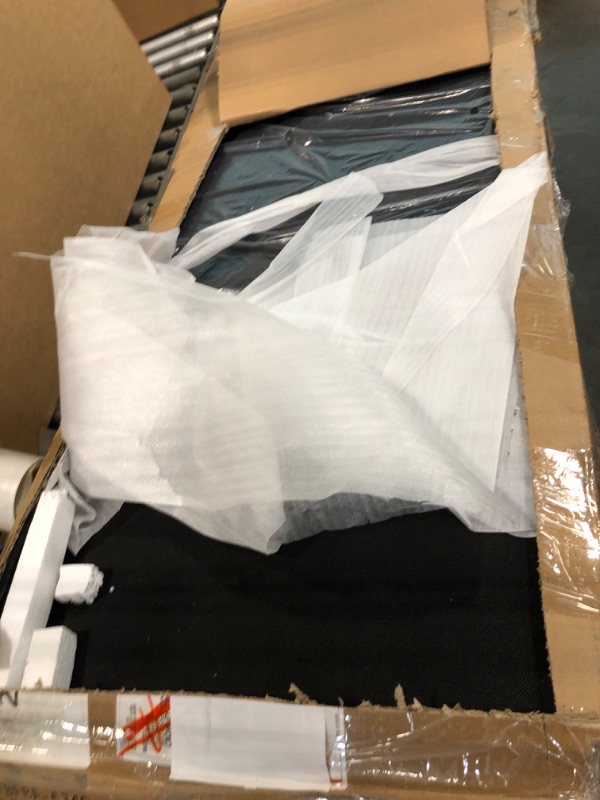Photo 1 of *** PARTIAL SET ONLY BOX 2 OF 2 **** ***** MISSING BOX #1 ***** Queen Size Platform Bed Frame, Soft Fabric Headboard Bed Frame with Sturdy Wooden Slats – Modern & Noise Free, Fully Upholstered Mattress Foundation/Easy Assembly (Gray, Queen (U.S. Standard)