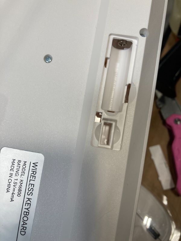 Photo 1 of ***MISSING USB*** Wireless Keyboard and Mouse Combo for Windows, 2.4G Full-Sized External Cordless Computer Keyboard Mouse Combo for Laptop PC Desktop Chrome Mac, Number Pad 1600 DPI Silent Mouse USB Receiver (White)