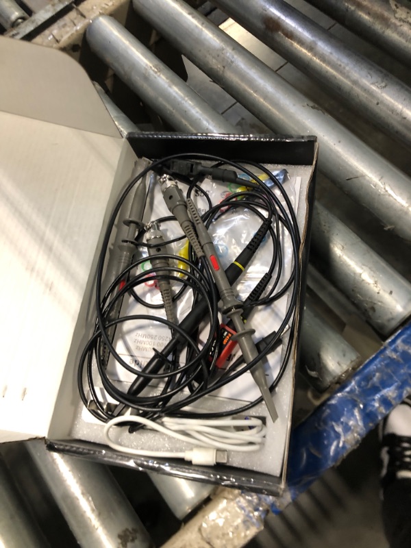 Photo 1 of [FNRSI Upgraded 1013D Plus 100X Probe] Oscilloscope Portable Digital Tablet Oscilloscope with 2 Channels 100Mhz Bandwidth 1GSa/s Sampling Rate 7" TFT LCD Touch Screen 100X High Voltage