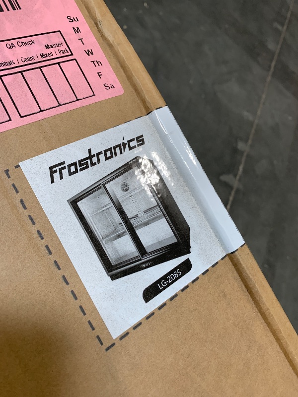 Photo 1 of ** FACTORY SEALED** NO RETURNS **  Frostronics 36 Inch 228 Cans Double Door Back Bar Beverage Cooler, 6.5 cu. ft. Under Counter Glass Bar Fridge With Sliding Door, Lockable, 32-50F Display Refrigerator, ETL & NSF7 Certified