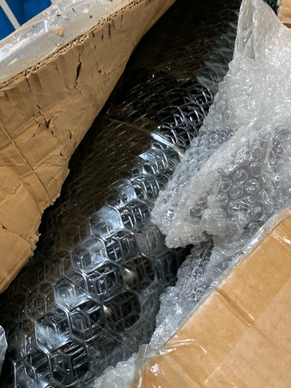Photo 1 of ** NO REYTURNS *** USED** Cat Fence Retrofit System - Curved Fence Extension for Existing Outdoor Fences, Includes Galvanized Steel Extenders and Poly Mesh for Wood, Chain Link, Metal, Brick, & Vinyl Fences?100ft kit?