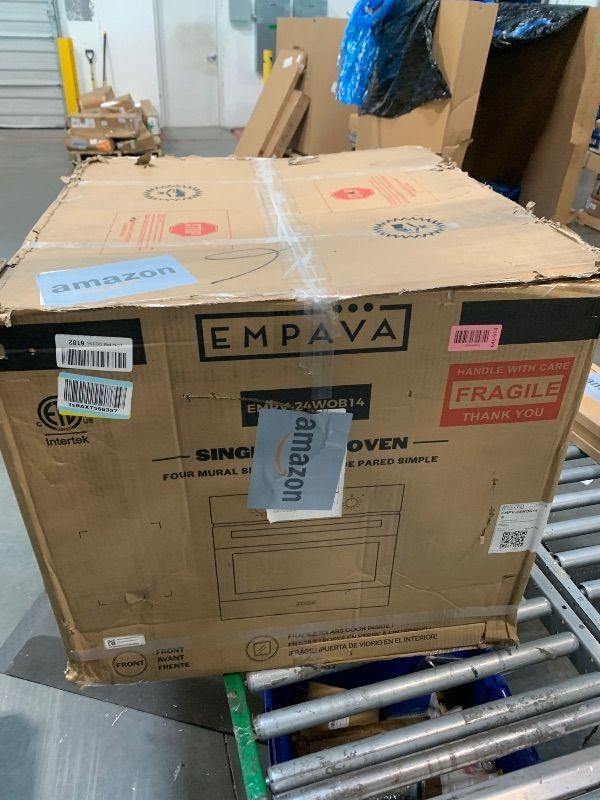 Photo 1 of ** ONLY PARTS ** NO RETURNS ** FINAL SALE**  Empava 24 Inch Natural Gas Single Wall Oven in Stainless Steel, 5 Cooking Modes, Convection and Rotisserie Function, 2.3 Cu.ft, 13600 Btu/h