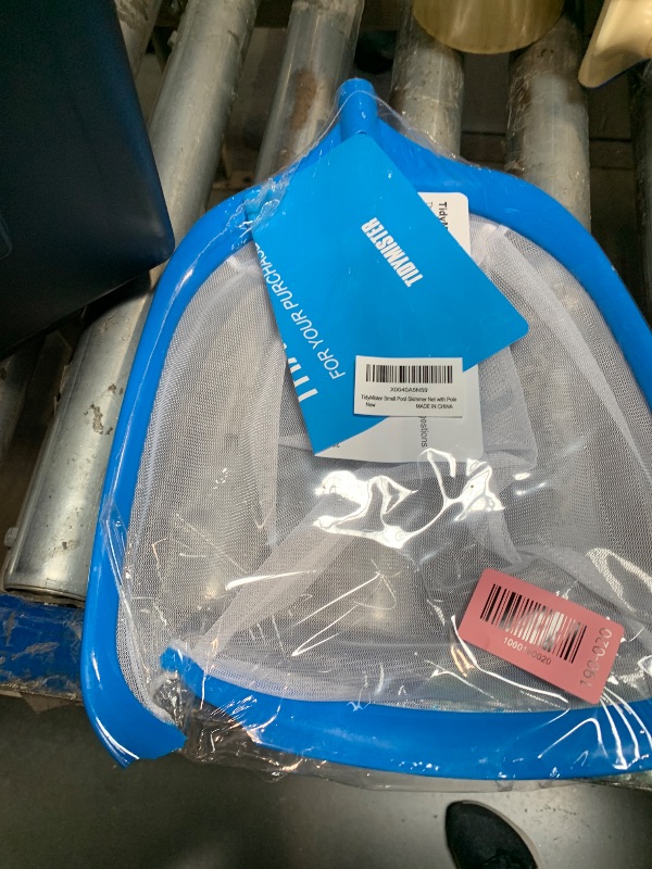 Photo 1 of ** DAMAGE MAJOR** TidyMister Hot Tub Skimmer Spa Net with 12'' Aluminum Pole Ultra Fine Mesh Net Handy Leaf Skimmer for Small Above Ground Pools Pick Up Fine Debris Lightweight Net