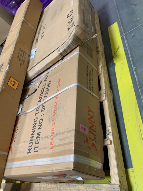 Photo 1 of ** FACTORY SEALED ** Sunny Health & Fitness Endurance Cardio Running Walking Treadmill with Extended Safety Handrails, Low-Impact, Low Wide Deck and SunnyFit® App Enhanced Bluetooth Connectivity SF-T722062