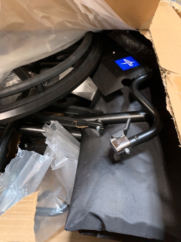 Photo 1 of ** USED**Medline Premium Ultra-Lightweight Wheelchair with Flip-Back Desk Arms and Elevating Leg Rests for Extra Comfort, Black, 22” x 18" Seat