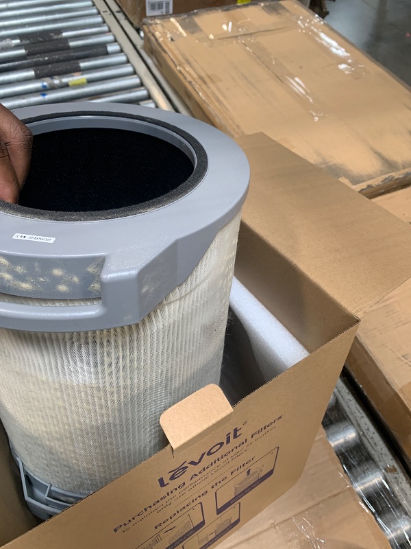Photo 1 of *** USED MINOR DUST *** LEVOIT LV-H134 Replacement Filter, Genuine Air Purifier Filters, High-Efficiency Activated Carbon for Removal of Smoke, Odor, Allergens, Pollen, LV-H134-RF, White,1 Pack