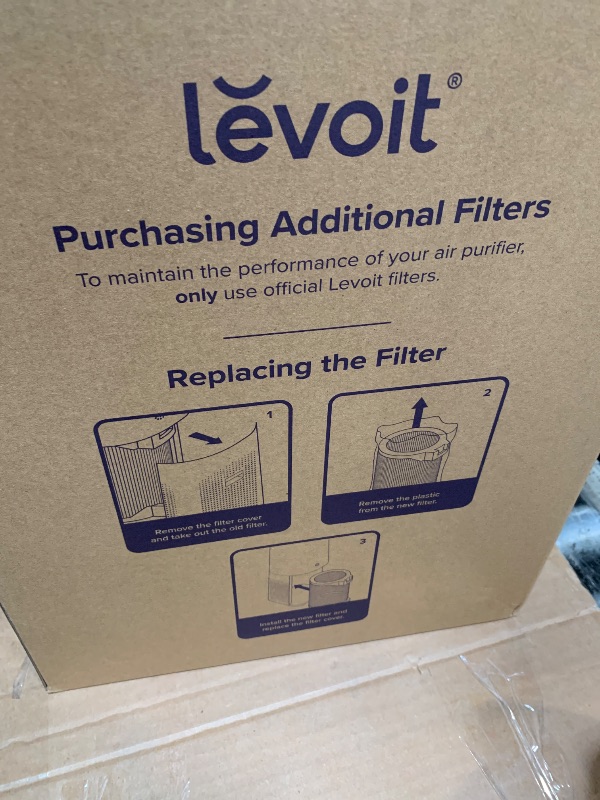 Photo 1 of *** USED MINOR DUST *** LEVOIT LV-H134 Replacement Filter, Genuine Air Purifier Filters, High-Efficiency Activated Carbon for Removal of Smoke, Odor, Allergens, Pollen, LV-H134-RF, White,1 Pack