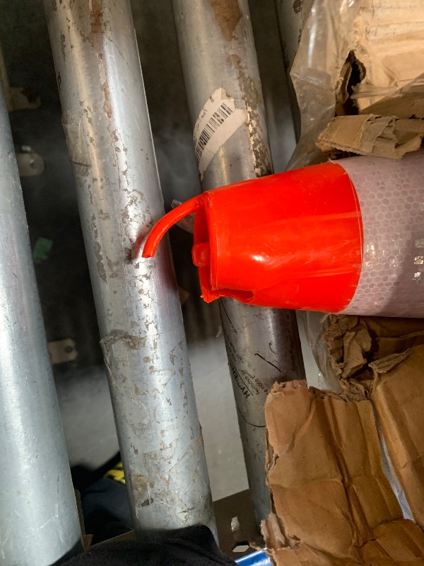 Photo 1 of ***MAJOR DAMAGE*** VEVOR Safety Cones, 12 x 28" Traffic Cones, PVC Orange Construction Cones, 2 Reflective Collars Traffic Cones with Weighted Base and Hand-Held Ring Used for Traffic Control, Driveway Road Parking