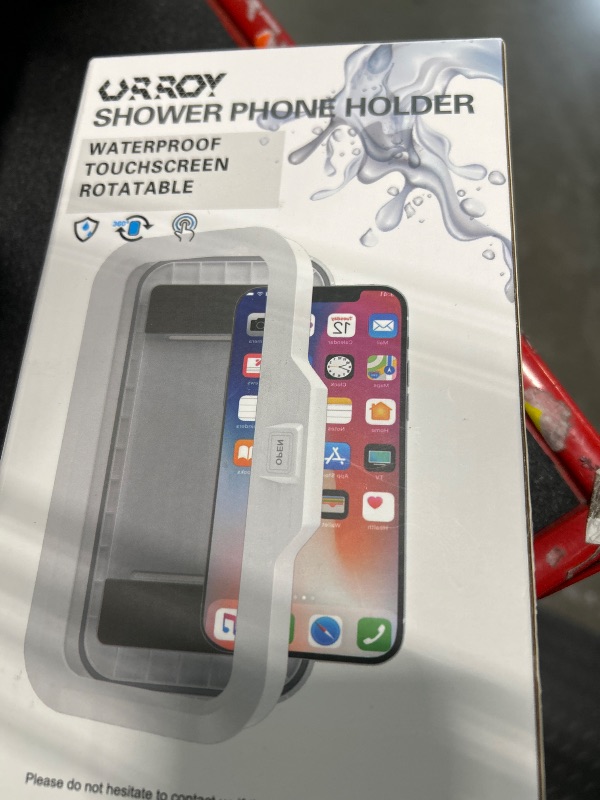 Photo 1 of *UNTESTED*
URROY Shower Phone Holder Waterproof One-Touch Open Shower Phone Case Anti-Fog & Sensitive Touchscreen Bathroom Wall Phone Mount Stand Universal Fit for iPhone & Smartphones Gift for Men Women White