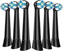 Photo 1 of  6 Pcs iO Replacement Heads Compatible with Oral B iO 2 3 4 5 6 7 8 9 10 Deep Clean Series Electric Toothbrush, Brush Head Compatible with iO with Medium Bristles (Black) ***similar to item description***