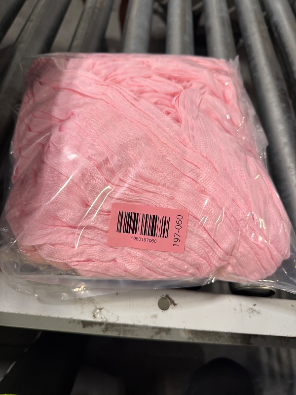 Photo 1 of 10 Pack Light Pink Cheesecloth Table Runner 17x108 Inch Boho Gauze Cheese Cloth Table Runners for Wedding Party Baby Shower Birthday Home Decor**Only 3 pcs**