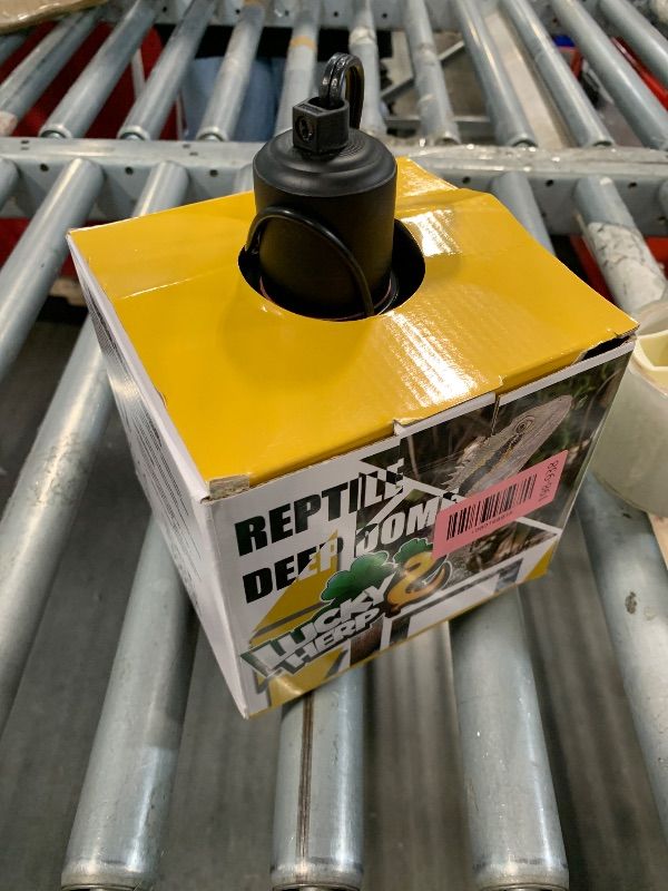 Photo 1 of ***MISSING LIGHT BULB, SELLING FOR PARTS AS IS FINAL SALE***LUCKY HERP Reptile Light Fixture with Dimming Thermostat & Timer, Aluminum 5.5inch Deep Dome Reptile Lamp Fixture, Heat Lamp Fixture for UVB Bulb Basking Heat Bulb, Max 100W***MISSING LIGHT BULB,