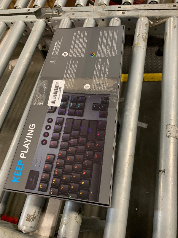 Photo 1 of ***MISSING RIGHT ARROW KEY***Logitech G915 X Lightspeed TKL Low-Profile Wireless Gaming Keyboard, Double-Shot PBT Keycaps, Fully Programmable Keys, RGB Backlighting, Sleek Aluminum Finishing, GL Brown Tactile - PC/Mac - Black***MISSING RIGHT ARROW KEY***