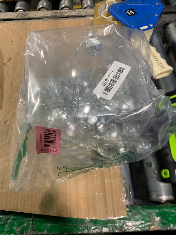 Photo 1 of *MISSING PARTS*
54Pack Disco Ball, Hanging Mirror Disco Ball Ornaments 70s Disco Party Decorations Mini Silver Reflective Christmas Balls for Holiday Wedding Xmas Tree Home Decor