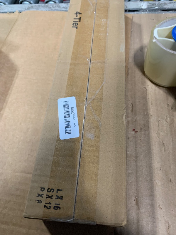 Photo 1 of ***SELLING FOR PARTS, FINAL SALE***Fouews Small Shoe Rack, Narrow Stackable Shoe Shelf Organizer for Entryway, Doorway and Bedroom Closet (4-Tier, Black)***SELLING FOR PARTS, FINAL SALE***