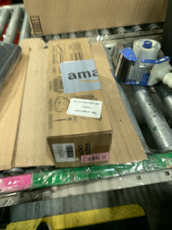 Photo 1 of *MINOR DAMAGE - USED*
Vegetable Chopper Food Slicer, MultiFuctional Kitchen Gadgets for Onion, Veggie, Cheese Grater, Vegetables Cutter With Large Container, Easy to Clean, With Bonus Brush and Fork (Blue)