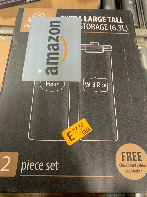 Photo 1 of **MISSING LIDS**
Chef's Path Airtight Food Storage Containers - Set of 2 (6 Liters) for Kitchen & Pantry - BPA Free for Rice, Cereal, Flour, Sugar - Bulk Food Storage - Big Cereal Container - Cereal Container Storage