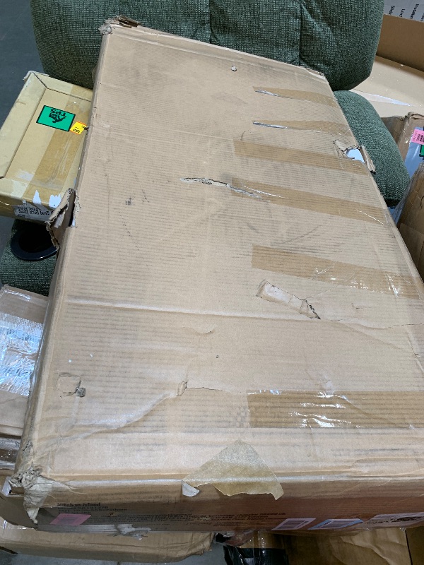 Photo 1 of *MISSING PARTS - See Clerk Notes*
VEVOR Kitchen Island Cart with Solid Wood Top, 35.4" Width Mobile Carts with Storage Cabinet, Rolling Kitchen Table with Spice Rack, Towel Rack, and Drawer, Portable Islands on Wheels, White