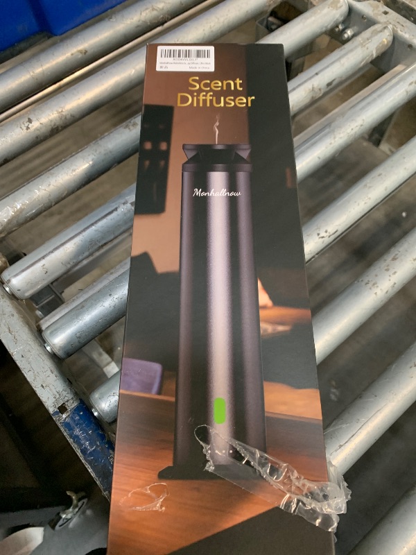 Photo 1 of ******MISSING OIL*** Monhallnow Waterless Scent Diffuser Starter Kit – 1000 Sq Ft Coverage, Suitable for Home & Hotel Series Diffuser, Includes 5 Scent Oils, Remote Control, Large Room Essential Oil Diffuser, Ultra Black