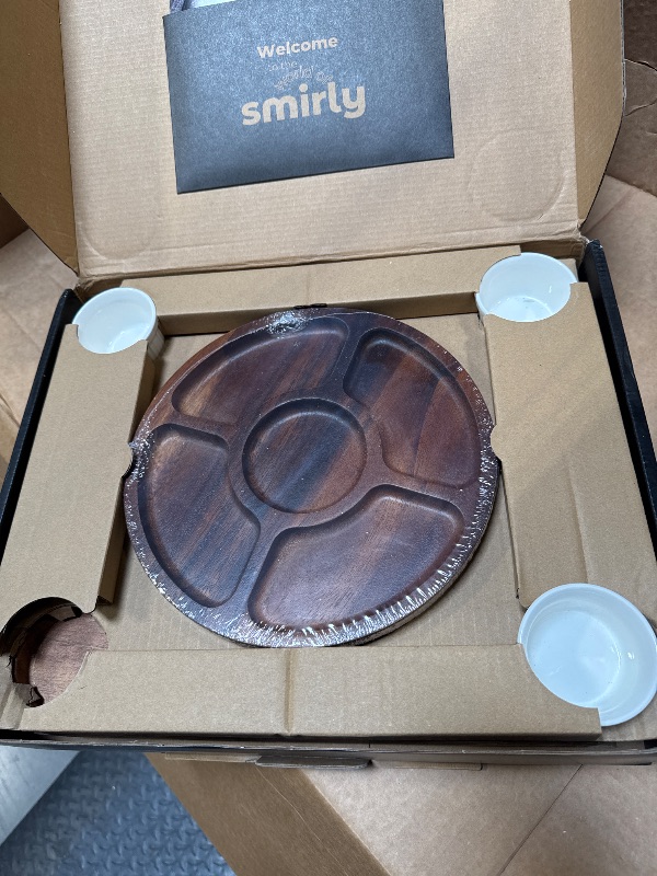 Photo 1 of **MISSING PARTS** SMIRLY Charcuterie Boards Set, Large Cheese Board Set, Natural Walnut Wood Charcuterie Tray with Accessories - Housewarming Gifts New Home, Wedding & Bridal Shower Gifts for Women, Couples