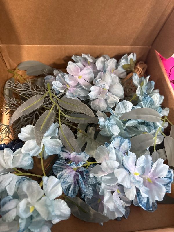 Photo 1 of **MISSING PARTS**
Kisflower Blue Flowers Artificial Combo Cake Flowers Decorations Fake Silk Roses Dahlia Peony Flowers Gift Box for DIY Wedding Bridal Bouquet Centerpieces Arrangements (Dusty Blue)