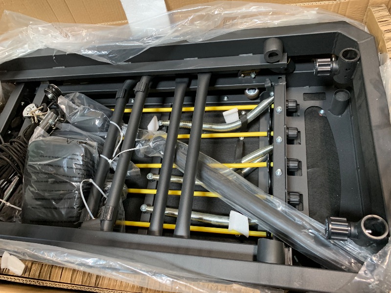 Photo 1 of ****FACTORY SEALED****
WINDFOOT Pilates Reformer Machine Equipment with 4X22LB Springs & 5X11LB Cords for Home Workout, Foldable Pilates Equipment with Jump Board for All Level Users (Black)