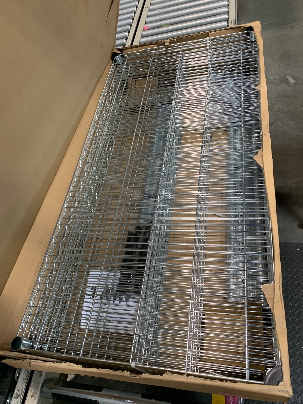 Photo 1 of ****FACTORY SEALED****
Seville Classics UltraDurable Heavy Duty NSF Solid Steel Wire Rack Storage Unit Organizer for Garage, Warehouse, Office, Restaurant, Classroom, Kitchen, 5-Tier Shelving, 48" W x 24" D