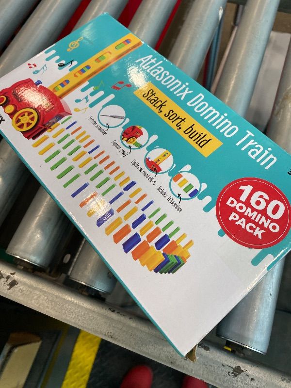 Photo 1 of *MISSING PARTS UNKNOWN*
Atlasonix Domino Train | Domino Train for Kids | Dominos for Kids - Automatic Domino Laying Toy Set (300, 220,160 Blocks) with Colorful Dominos - Montessori STEM Toy