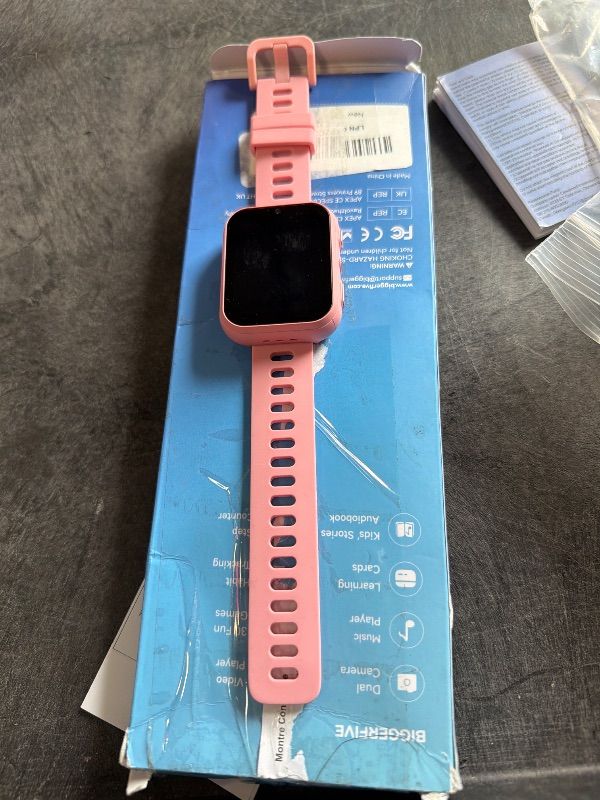 Photo 1 of ****MISSING CHARGER***UNKNOWN IF FUNCTIONAL****FINAL SALE NO RETURNS**** BIGGERFIVE Smart Watch for Kids with Dual Cameras, 30 Puzzle Games, Video & Music Player, Audiobooks, Flashlight, Pedometer, Calculator, Educational Toys Birthday Gifts for Boys Girl