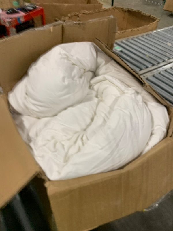 Photo 1 of ** SIMILAR ** Levtex Home Martha Stripe Taupe Reversible King/Cal King Quilt Set (106x92in) with 2 Pillow Shams (36x20in) - Stripe Bedding - Taupe, White - Cotton King Size Quilt Bedding Set - Scalloped Edge