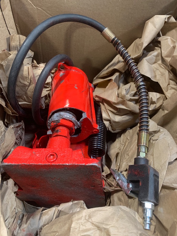 Photo 1 of ***broken ***

SPECSTAR Pneumatic Air Hydraulic Bottle Jack with Manual Hand Pump 20 Ton Heavy Duty Auto Truck Travel Trailer Repair Lift Red
