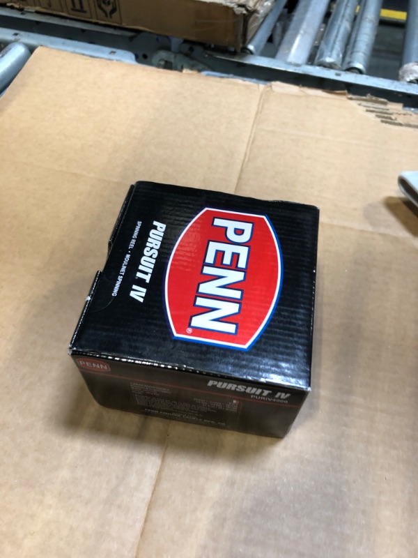 Photo 1 of **MAJOR DAMAGE**
PENN Pursuit IV Inshore Spinning Fishing Reel, Size 4000, HT-100 Front Drag, Max of 15lb, 5 Sealed Stainless Steel Ball Bearing System, Built with Carbon Fiber Drag Washers,Black/Silver