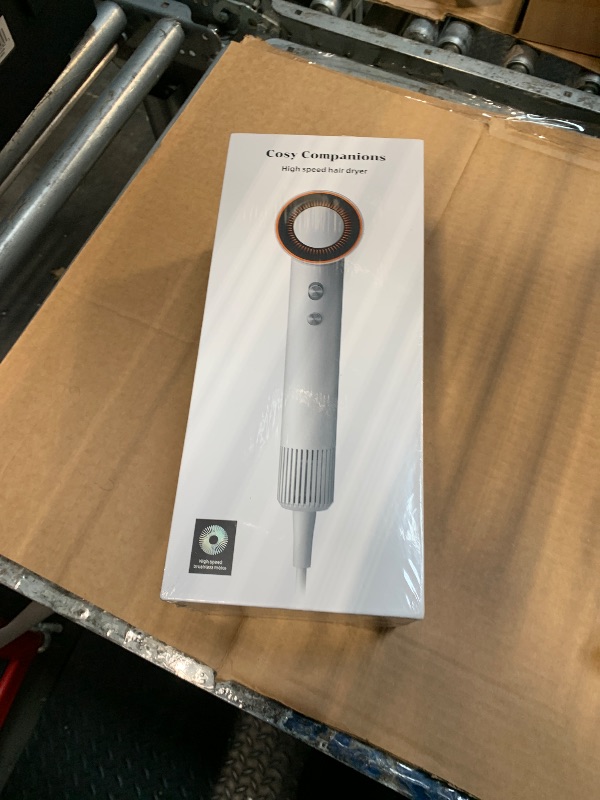Photo 1 of *** FACTORY SEALED **** Cosy Companions Hair Dryer, 150000 RPM High-Speed Blow Dryer with 500Million Negative Ions for Fast Drying, Lightweight & Thermo-Control, Hair Dryer with Diffuser, Ideal for Salon & Travel, White