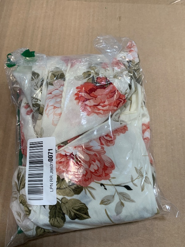 Photo 1 of ** USED** SOLY HUX Women's Boho Floral Print Cold Shoulder Dress Short Sleeve Ruffle A Line Vacation Elegant Mini Dresses Multicoloured Floral SIZE  Large