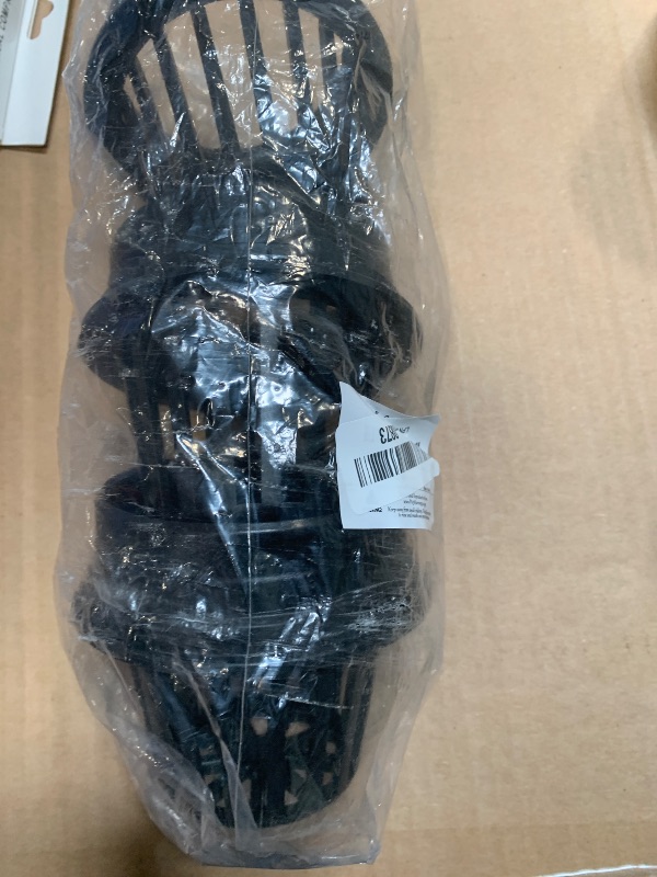 Photo 1 of (3-Pack) Calvana 4” Round Atrium Drain Grate Cover, Compatible with NDS 78A, Fits 4” Sewer and Drain Pipe Fittings, Perfect for Small Lawns, Landscaping, Patios, Extra Tough Polyethylene, Black