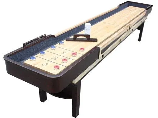 Photo 1 of ** PARTIAL SET, 1 OF 2 BOXES ONLY **Hathaway Merlot 12-Foot Shuffleboard Table | Espresso Finish | BG50357