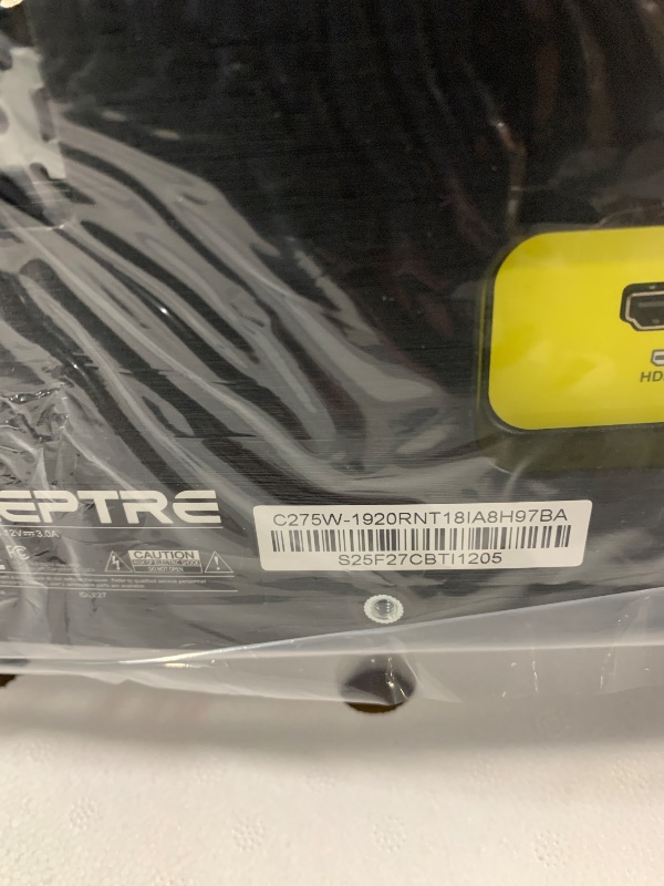Photo 1 of ***STAND NOT INCLUDED*** Sceptre Curved 27-inch Prime Monitor up to 100Hz 1080p, HDMI x2, VGA, 99% sRGB, Built-in Speakers, R1500, Machine Black 2025 (C275W-1920RN Series)
