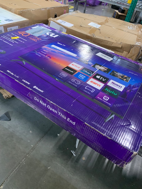 Photo 1 of ***BROKEN TV FINAL SALE NO REFUND NO RETURN*** Roku Smart TV – 40-Inch Select Series, 1080p Full HD TV – Roku TV with Voice Remote – Flat Screen LED Television with Wi-Fi for Streaming Live Local News, Sports, Family Entertainment