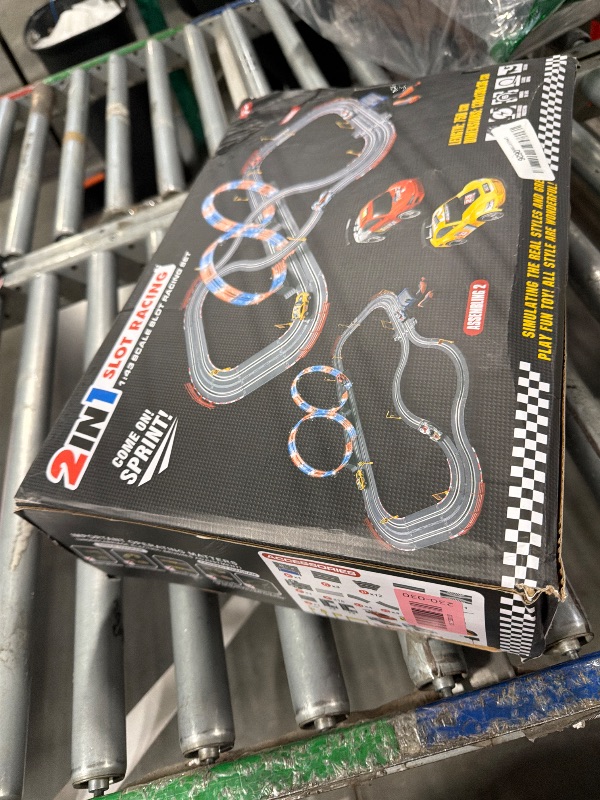 Photo 1 of ***CONTROLLOR WIRE CUT*** Slot Car Race Track Sets with 4 Slot Cars, 2 in 1 Electric Race Cars Track,Car Tracks,Dual Racing Game Lap Counter Circular Overpass Track, Gift Toy for Boys Kids Ages 6 7 8-12