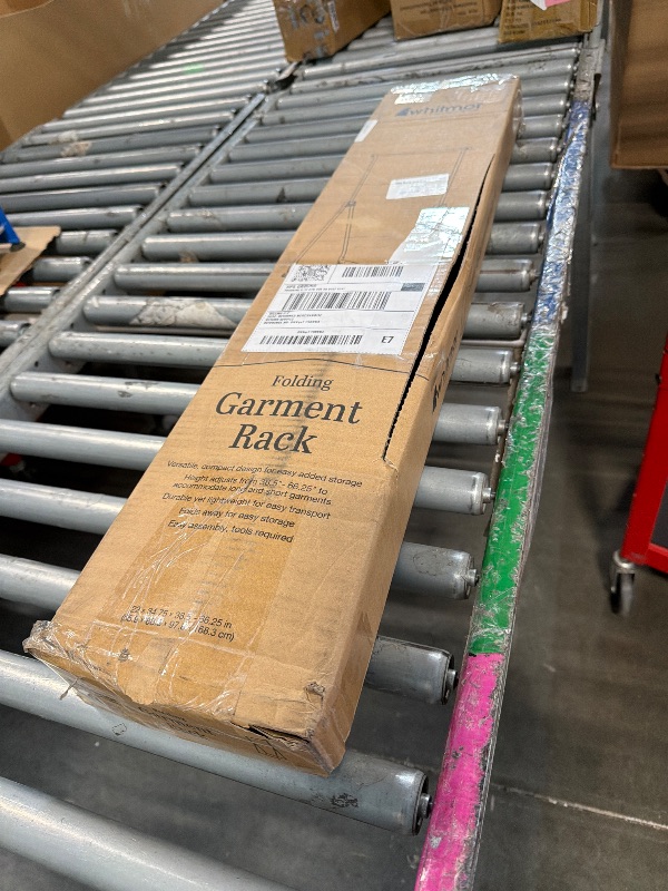 Photo 1 of ***SIMILAR ITEM** Whitmor Folding Garment Rack - Rolling Clothes Hanger - Adjustable Height - Black