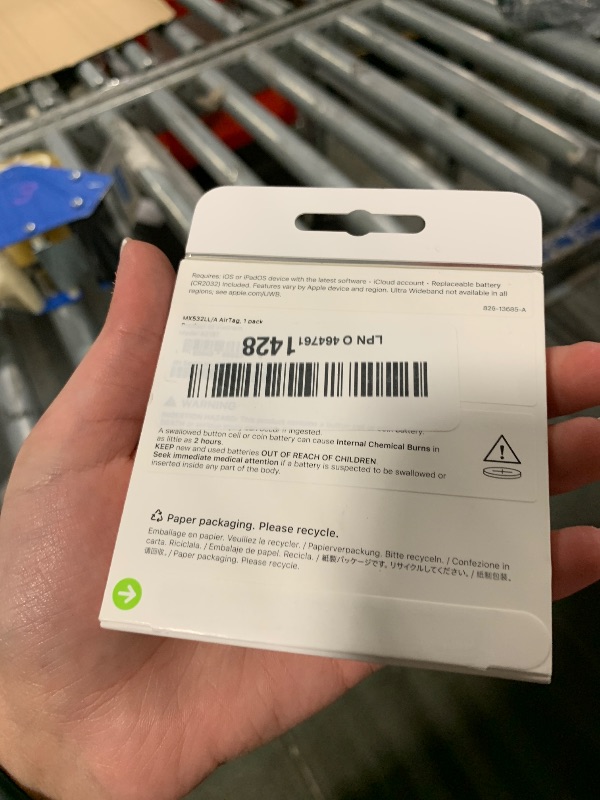 Photo 1 of ***FACTORY SEALED*** Apple AirTag (1st Generation). Keep Track of and find Your Keys, Wallet, Luggage, Backpack, and More. Simple one-tap Set up with iPhone or iPad, Bluetooth
