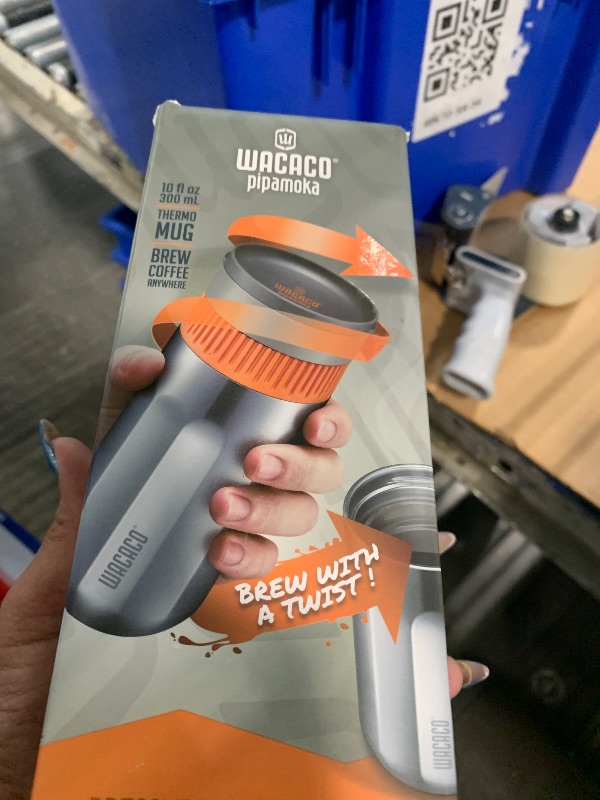 Photo 1 of ***MISSING PARTS, FINAL SALE***WACACO Pipamoka Portable Coffee Maker, Coffee brewer, All-in-one Vacuum Pressured?Insulated Travel Mug, Hand Powered and Filter Pressure Brewer, Stainless Steel Thermo Cup, 10 fl oz***MISSING PARTS, FINAL SALE***