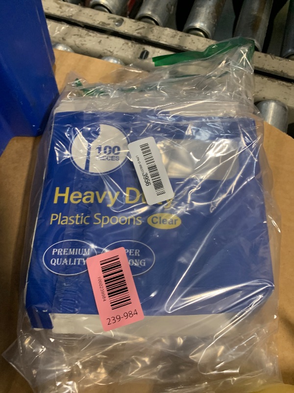 Photo 1 of [100 Count] Clear Plastic Spoons Heavy Duty, Premium Disposable Spoons, Durable Plastic Cutlery for for Parties, Picnics, Big Event, Daily Use - Heat Resistant & BPA Free - Clear