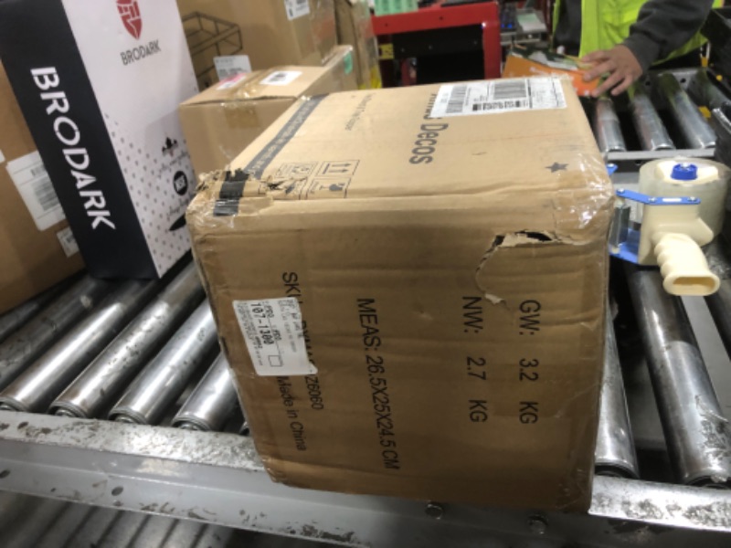 Photo 1 of 10FT Christmas Tree Stand for Real Trees, 24" Base Holds up to 10 ft Live Trees & 3D Tree Topper with Timer, 20 Clear Lights & 8 Light Modes (Black)